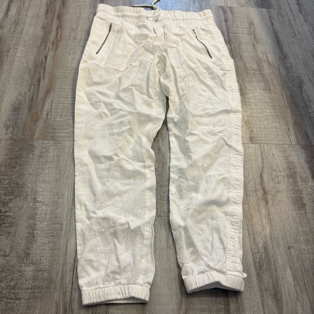 Athleta Cabo Linen Jogger White 8